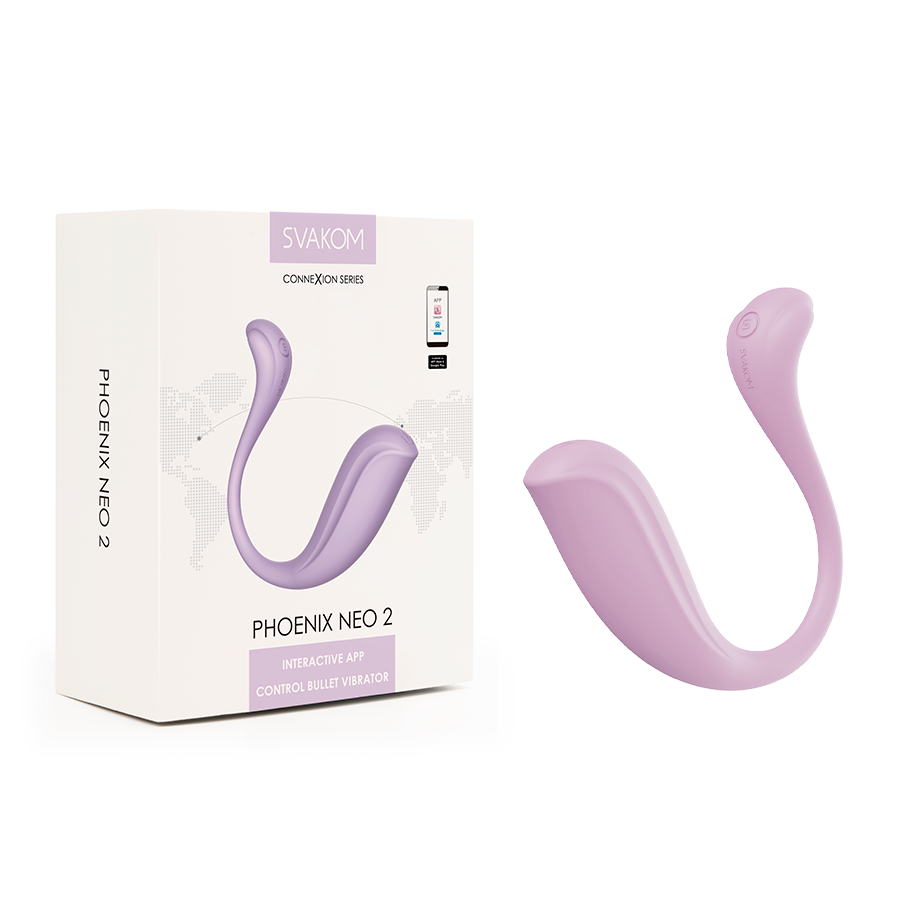 Estimulador Punto G Phoenix NEO 2 Lila Pastel Controlado por APP Global By Svakom